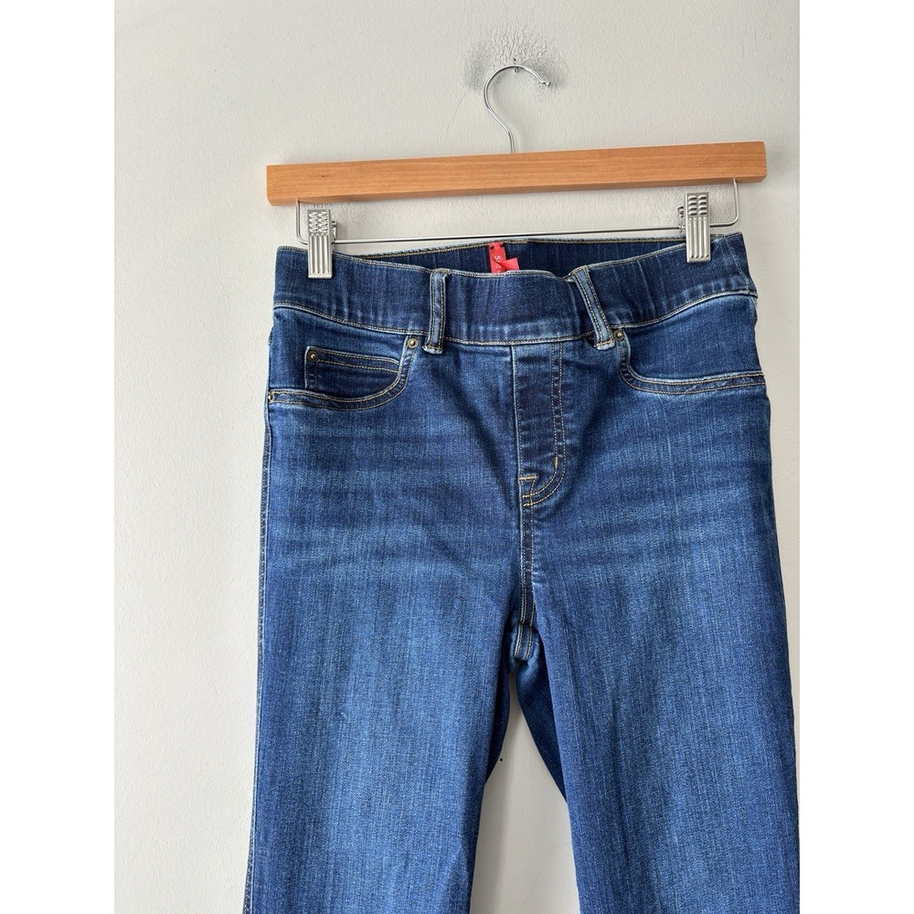 Spanx Women High Rise Pull On Flared Stretch Shaping Denim Size Small Petite - Picture 3 of 8